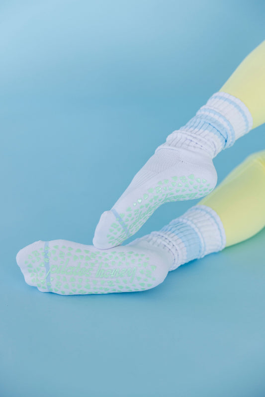 Vintage Tube Blue Grip Sock